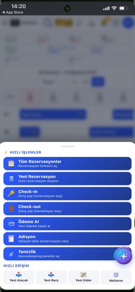 Genix Otel & Pansiyon Takip uygulama ekranı